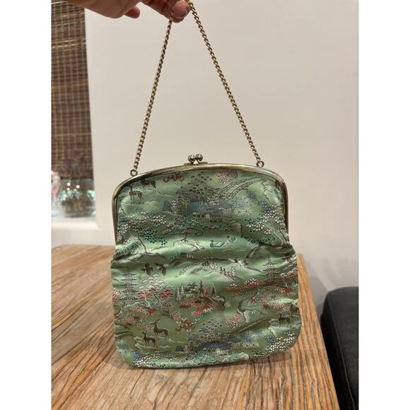 M. Yamamoto & Co. Kyoto Japan Brocade Bag with Chain Handle - Picture 5 of 7